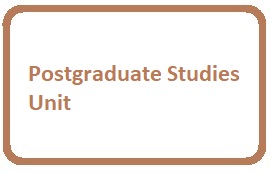 Postgraduate Studies Unit
